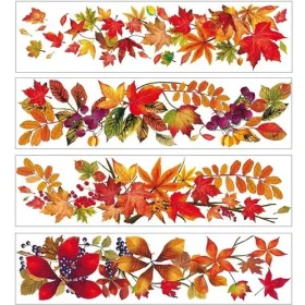   Ablakmatrica ragasztó nélküli 881 Őszi levelek 64x15cm 06150
