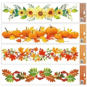   Ablakmatrica ragasztó nélküli 6842 Őszi motívumok 64x15cm 59239
