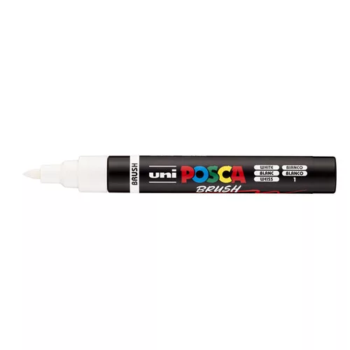 Uni POSCA PC-5-BR ecsetvégű marker 1-4mm Fehér(1)