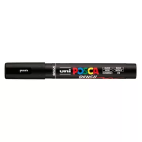 Uni POSCA PC-5-BR ecsetvégű marker 1-4mm Fekete(24)