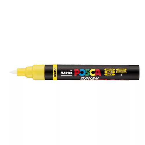 Uni POSCA PC-5-BR ecsetvégű marker 1-4mm Sárga(2)