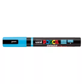 Uni POSCA PC-5-BR ecsetvégű marker 1-4mm Világoskék(8)