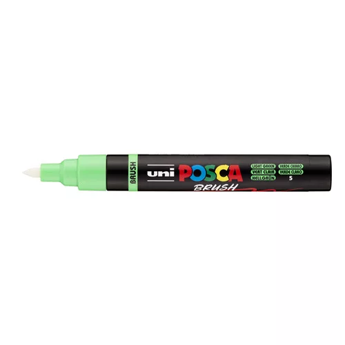 Uni POSCA PC-5-BR ecsetvégű marker 1-4mm Világoszöld(5)
