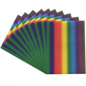   Hullámkarton 25x35cm 10ív/cs vegyesen 10 szín Folia 740409
