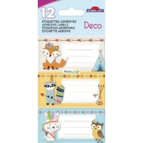   Martica Global Deco Füzetcímke 12db-os Állatok 12x8cm ED099