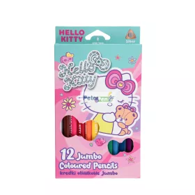 Szinesceruza 12db-os Jumbo trio CP Hello Kitty Pink 10531