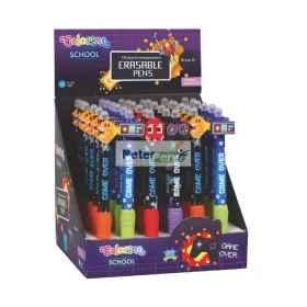   Nyomógombos radírozható toll Colorino GAME 80419PTR 36db/disp.