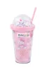 Pohár szívószálas 450ml rózsaszín Hello Kitty Pink 10975PTR