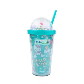   Pohár szívószálas 450ml türkiz Hello Kitty Pink 20165PTR