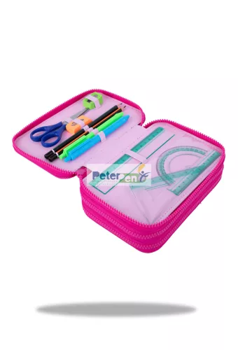 Töltött tolltartó háromemeletes Jumper3 Hello Kitty Pink F067035