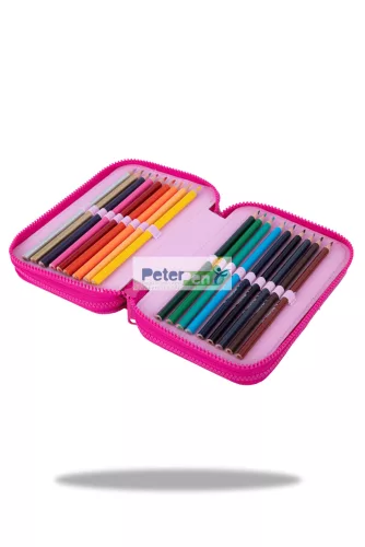 Töltött tolltartó háromemeletes Jumper3 Hello Kitty Pink F067035