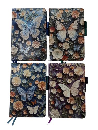 Notesz 105x160mm C6 vonalas Pillangós 6500-35