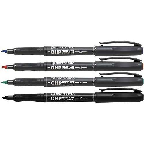 Permanent marker Centropen OHP 1.0 mm M-es Fekete 10db/doboz