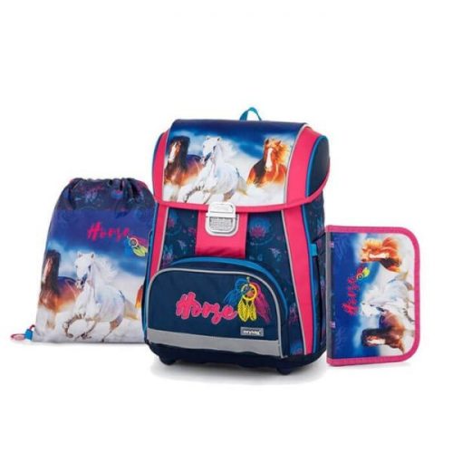 Anatómiai iskolatáska szett OxyBag Prémium Horse 67824