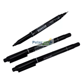   Permanent marker kétvégű 0,5-1,5mm Fekete F0618-672 12db/doboz