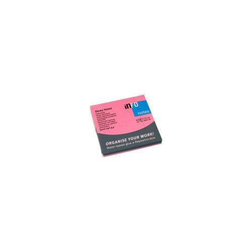 Öntapadós  Jegyzettömb 75x75mm neon pink 80lap