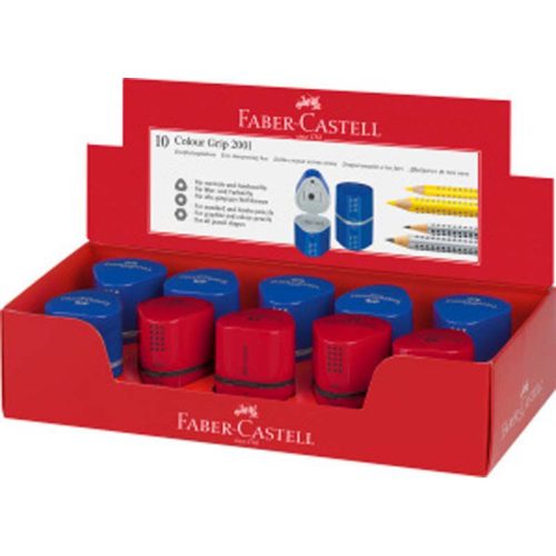 Faber Castell grip trio tartályos ceruzahegyezõ színes (10db/doboz) 183801