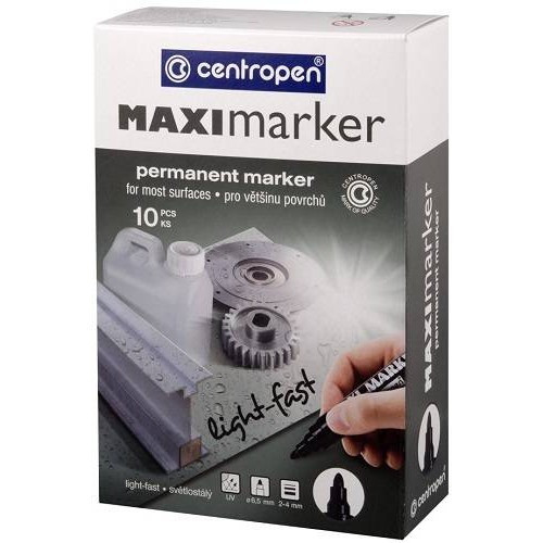 Alkoholos filctoll fekete Centropen Maximarker C8936
