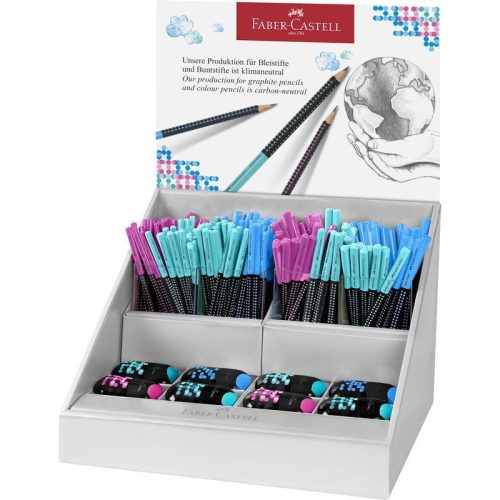 Faber Castell kéttónusú MIX display (144db grafit,72db jumbo grafit,10db hegyező) 201887