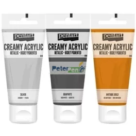Krémes akrilfestékek metál 60ml