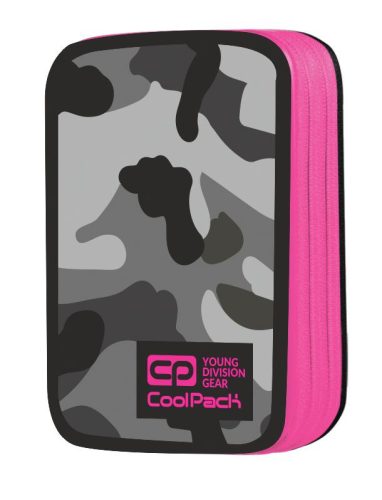 Kétemeletes töltött tolltartó Cool Pack JUMPER Camo Pink Neon 2019