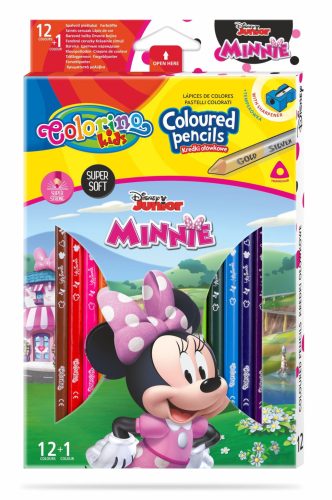 Színesceruzakészlet Colorino Disney Junior Minnie Trio 12+1 hegyezővel