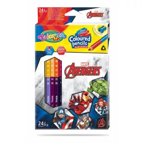   Színesceruzakészlet Colorino Disney Avengers 12/24 Trio hegyezővel